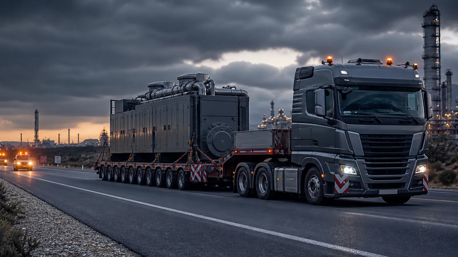 Çok akslı lowbed ile güvenli proje ve ağır yük taşımacılığı